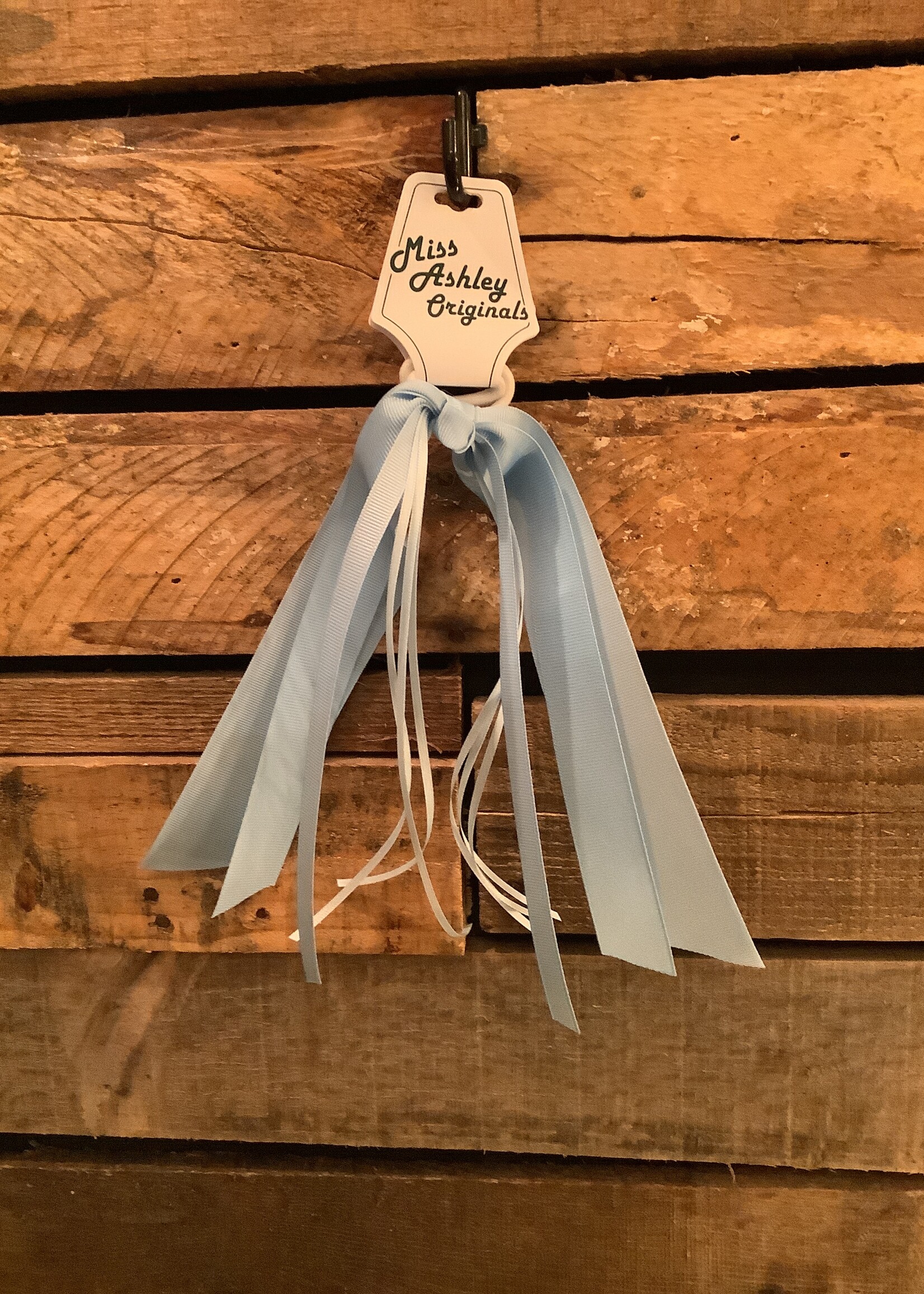 PONYTAIL WITH LIGHT BLUE STREAMERS - 7518