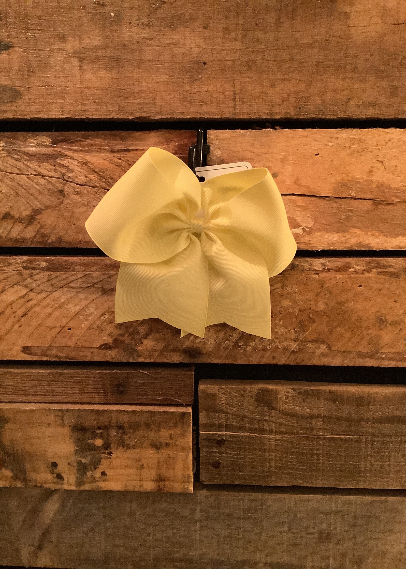 3" WIDE PONY BOW W/V CUTS ON TAIL - 7522- YELLOW