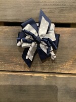 STACKED WINDMILL FLUFF #20815 IN GREY POLKA DOT & NAVY