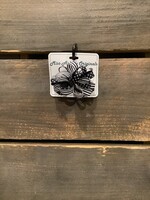 SMALL SWISS DOT  & STRIPE BARRETTE #5029SD-4