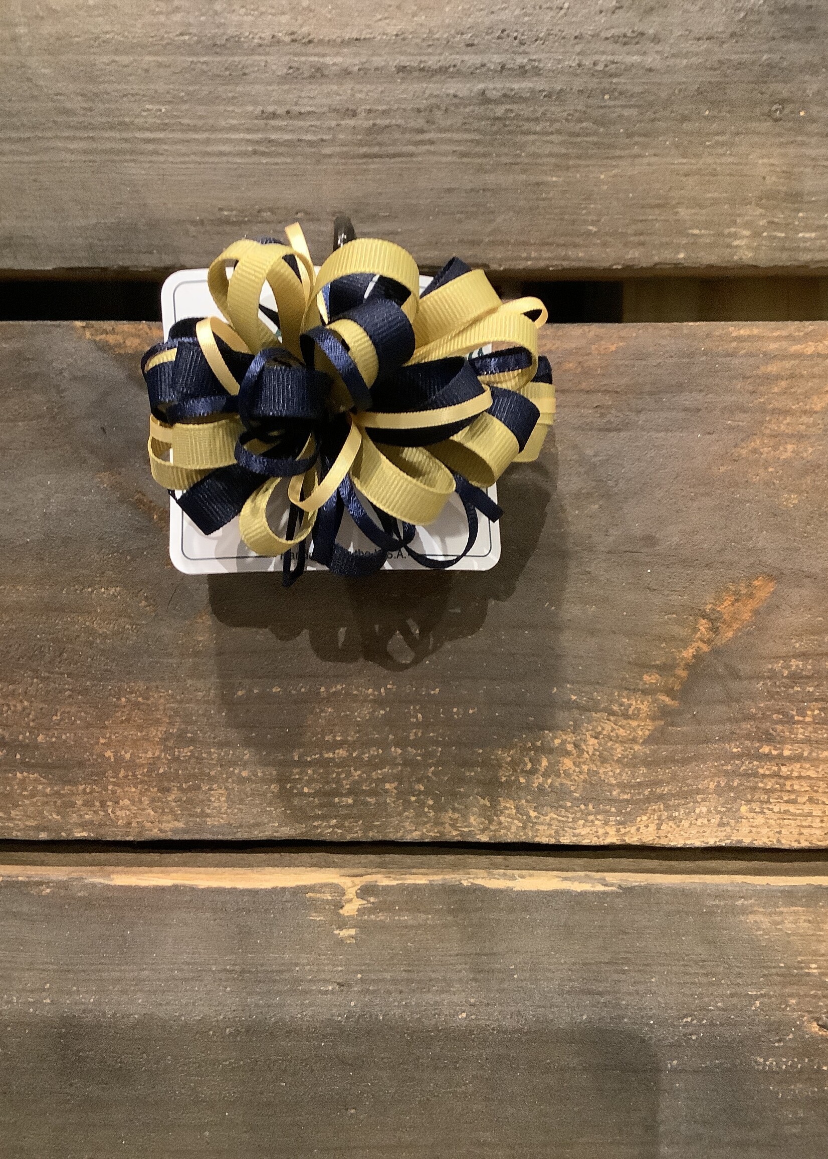 GOLD & NAVY MULTI LOOP BARRETTE #5007-6