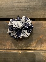 LARGE LOOP EAGLE, NAVY & GOLD BARRETTE #5009