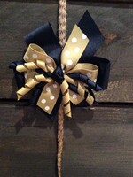 STACKED WINDMILL FLUFF #20815 IN NAVY & GOLD DOT