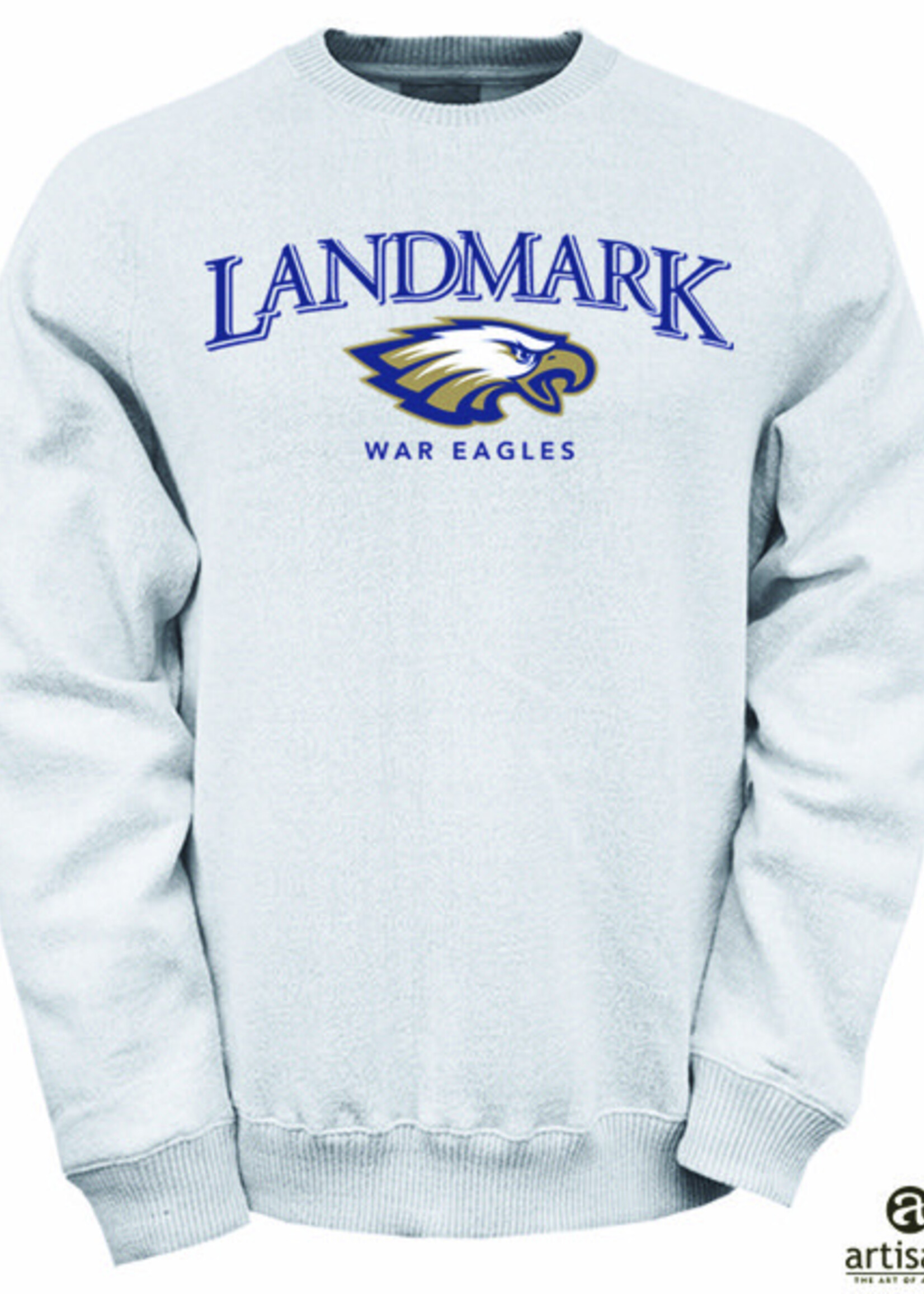 BRIGGS YOUTH CREW SWEATER #248061 WITH EMBROIDERY FRONT