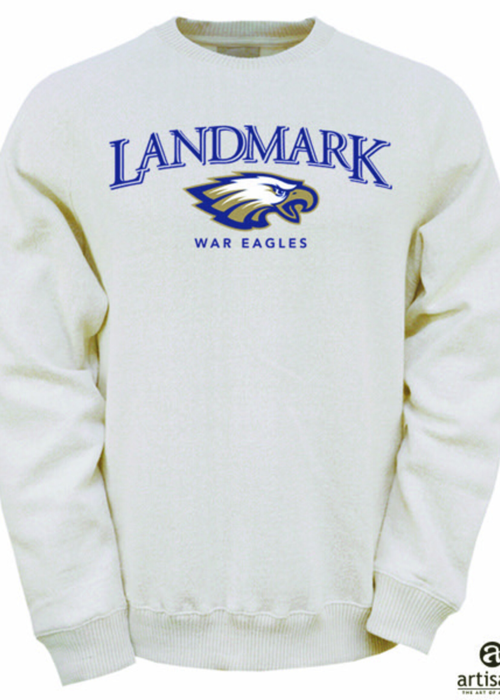 BRIGGS YOUTH CREW SWEATER #248061 WITH EMBROIDERY FRONT