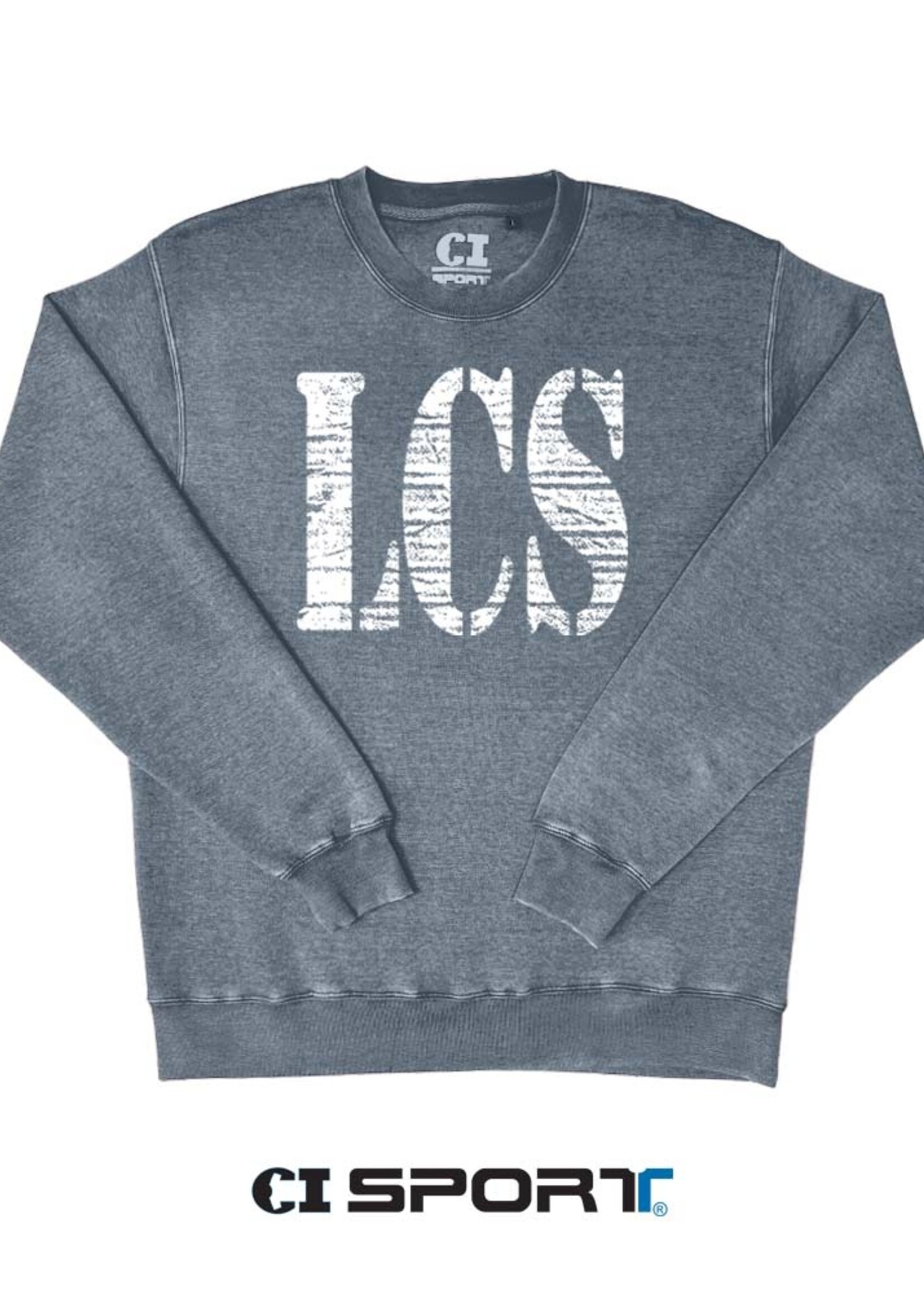 THROWBACK CREW IN DENIM BLUE WITH SREEN PRINT LCS