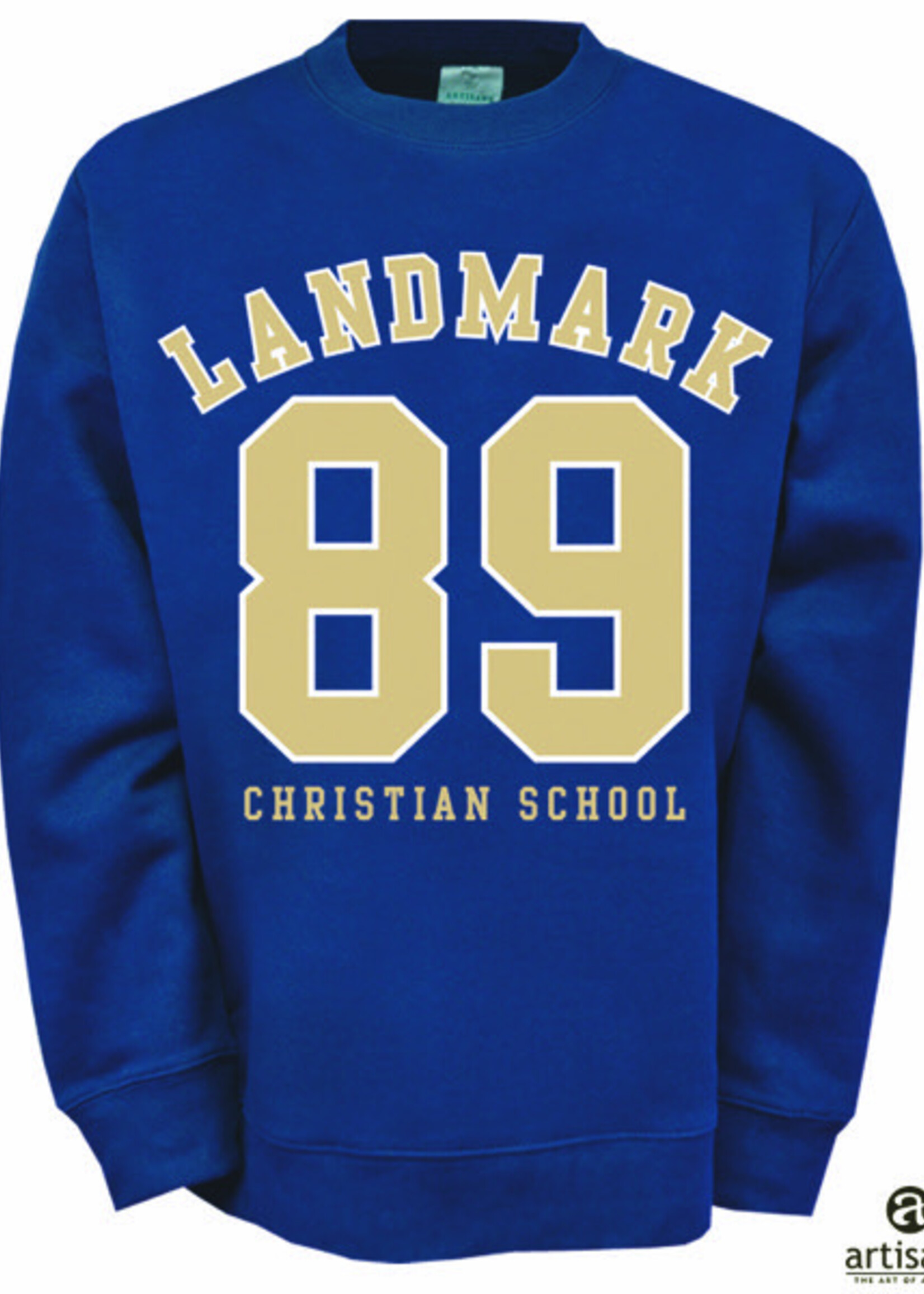 YOUTH HAVEN NAVY CREW SWEATSHIRT WITH 89 SCREEN PRINT FRONT