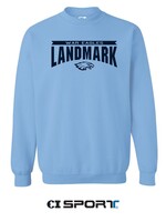 CI SPORT CLASSIC CREW IN POWDER BLUE WITH NAVY APPLIQUE FRONT CHEST