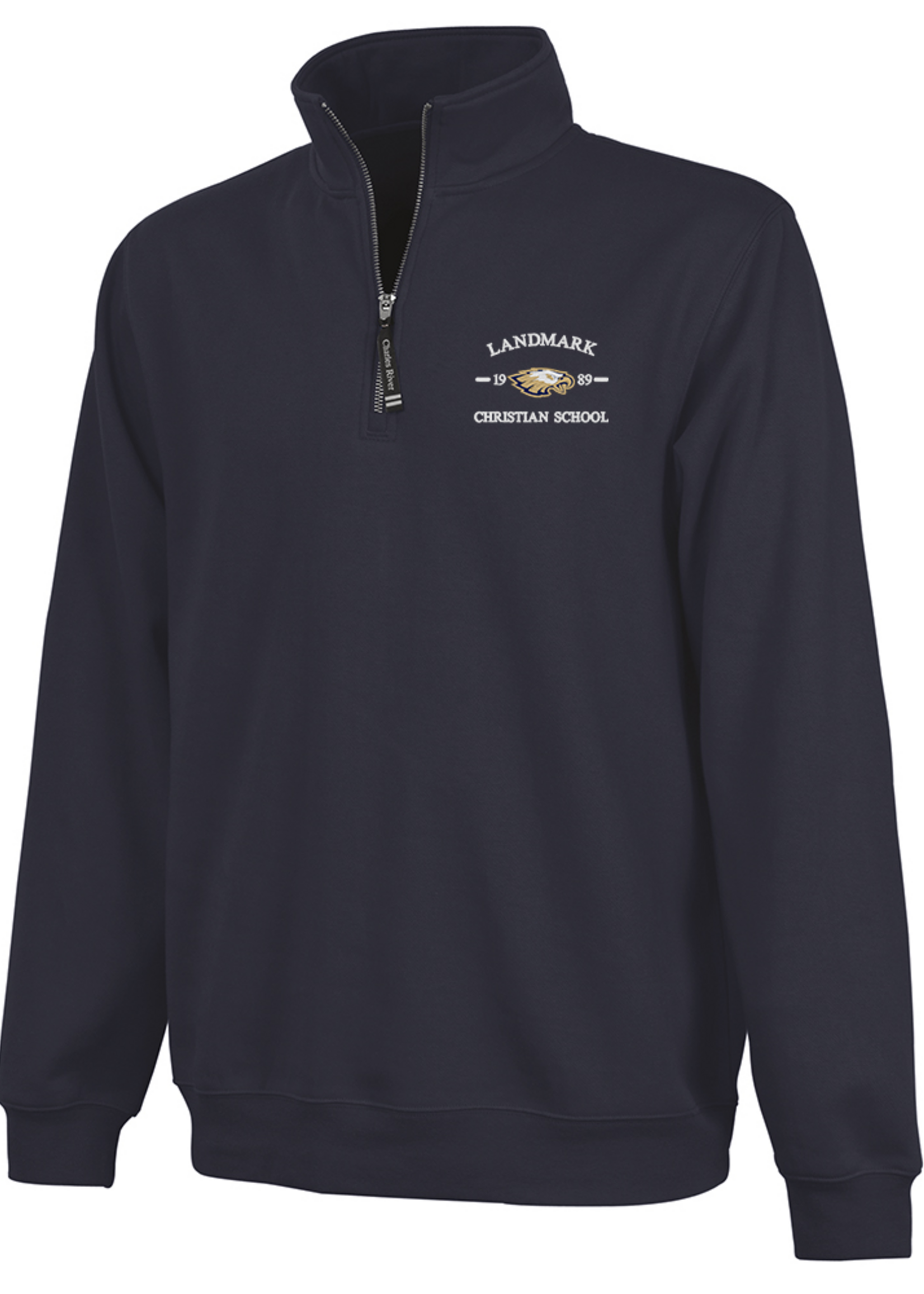 ADULT CROSSWIND 1/4" ZIP NAVY FLEECE WITH POCKETS