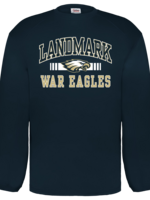 BADGER MEN'S PERFORMANCE NAVY LIGHTWEIGHT FLEECE CREW