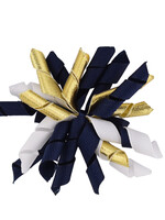 THREE COLOR WITH GOLD LAME CURLY Q PINCH CLIP - 1333