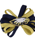 NAVY & GOLD BARRETTE WITH EAGLE LOGO IN CENTER - 5029FB-6
