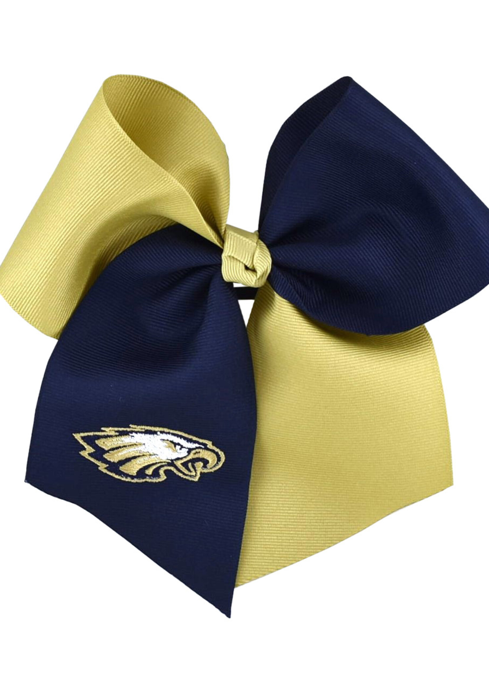 3" WIDE TWO TONE RIBBON W/ EMBROIDERY TAIL ON PONY - 7534 -E