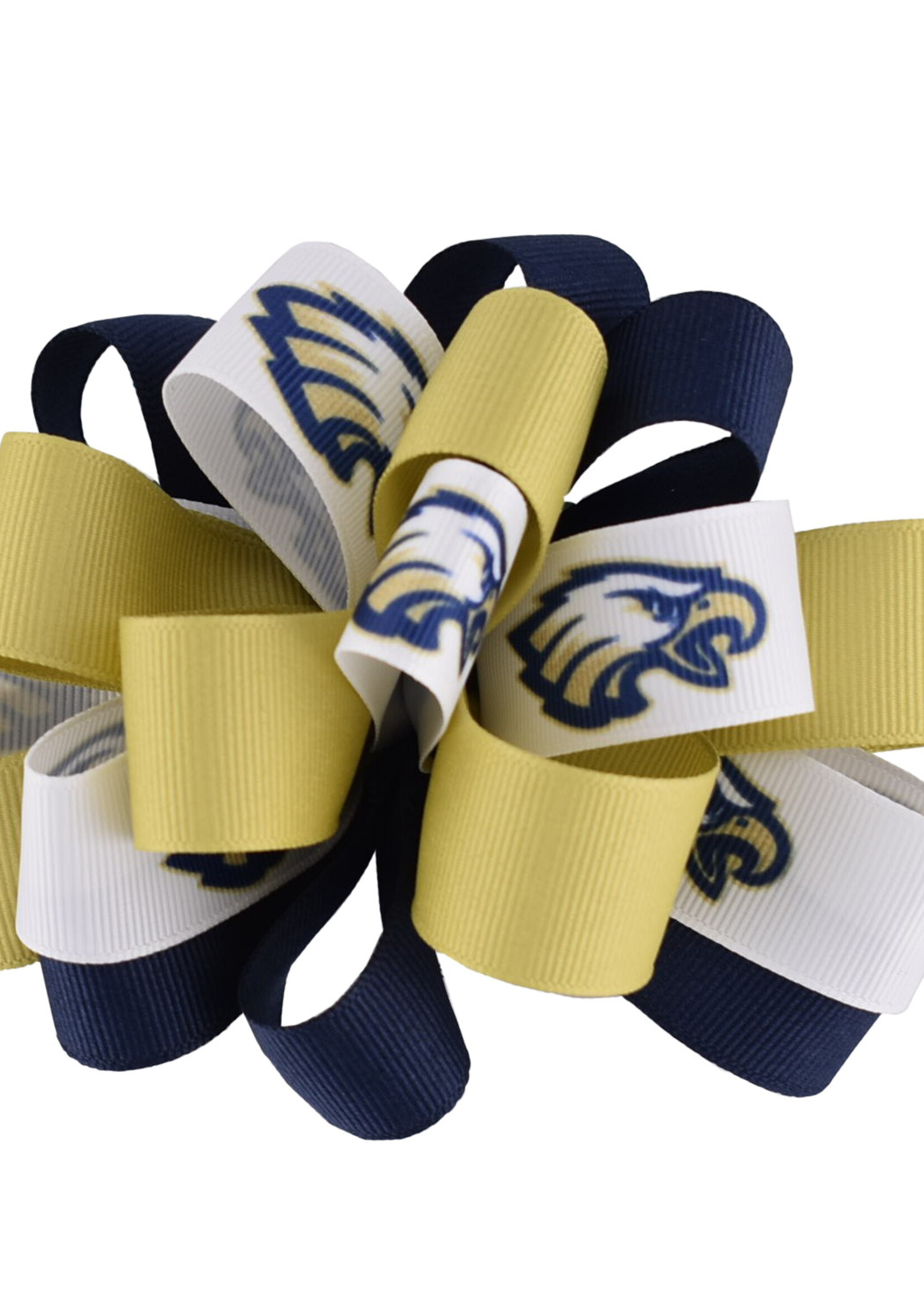 LARGE LOOP EAGLE, NAVY, GOLD BARRETTE #5009