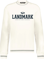 MENS HERITAGE PREP 9 OZ CREW SWEATSHIRT IN VANILLA W/ SCREEN PRINT