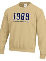 ADULT BIG COTTON VEGAS GOLD CREW WITH BOUCLE EMBROIDERY FRONT