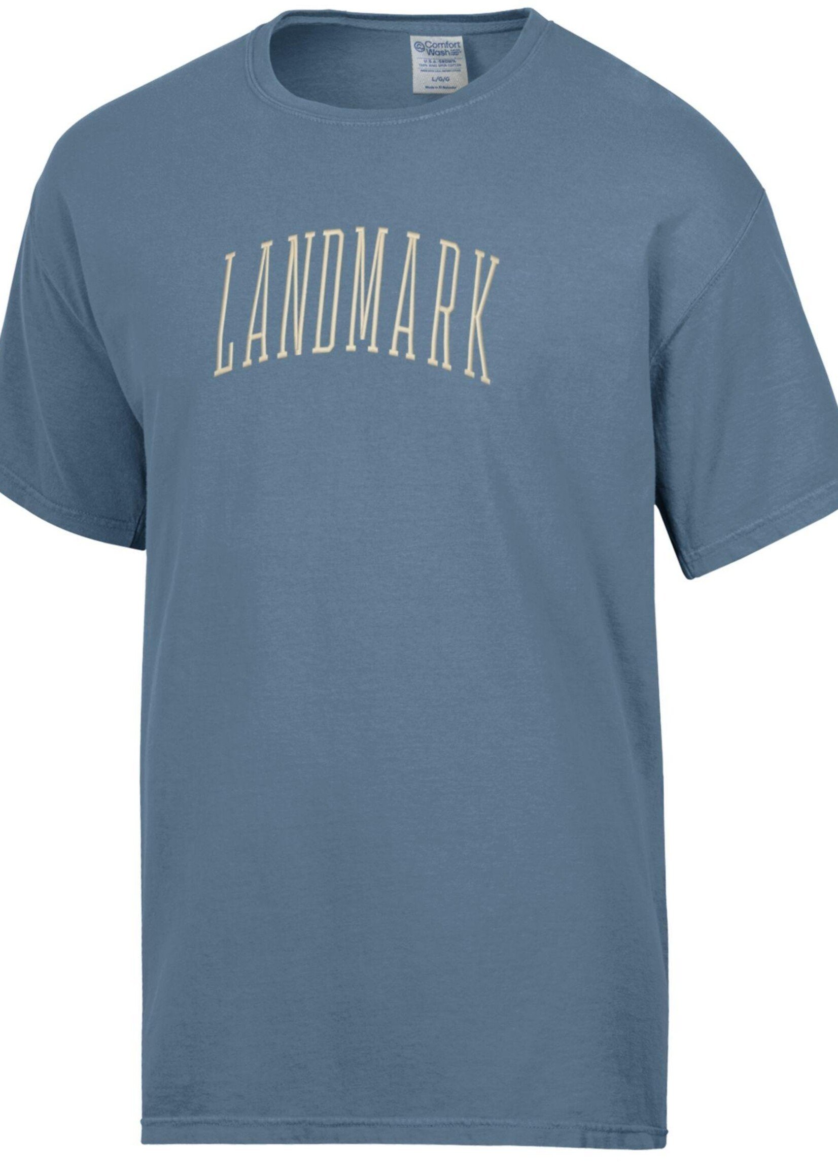 ADULT COMFORT WASH SALTWATER SHORT SLEEVE TEE WITH EMBROIDERY FRONT