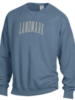 ADULT COMFORT WASH SALTWATER CREW WITH EMBROIDERY FRONT CHEST
