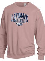 COMFORT WASH LADIES CREWNECK MAUVE SCREENPRINT FRONT