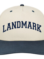 HERITAGE TWILL ADJUSTABLE HAT IN STONE/NAVY