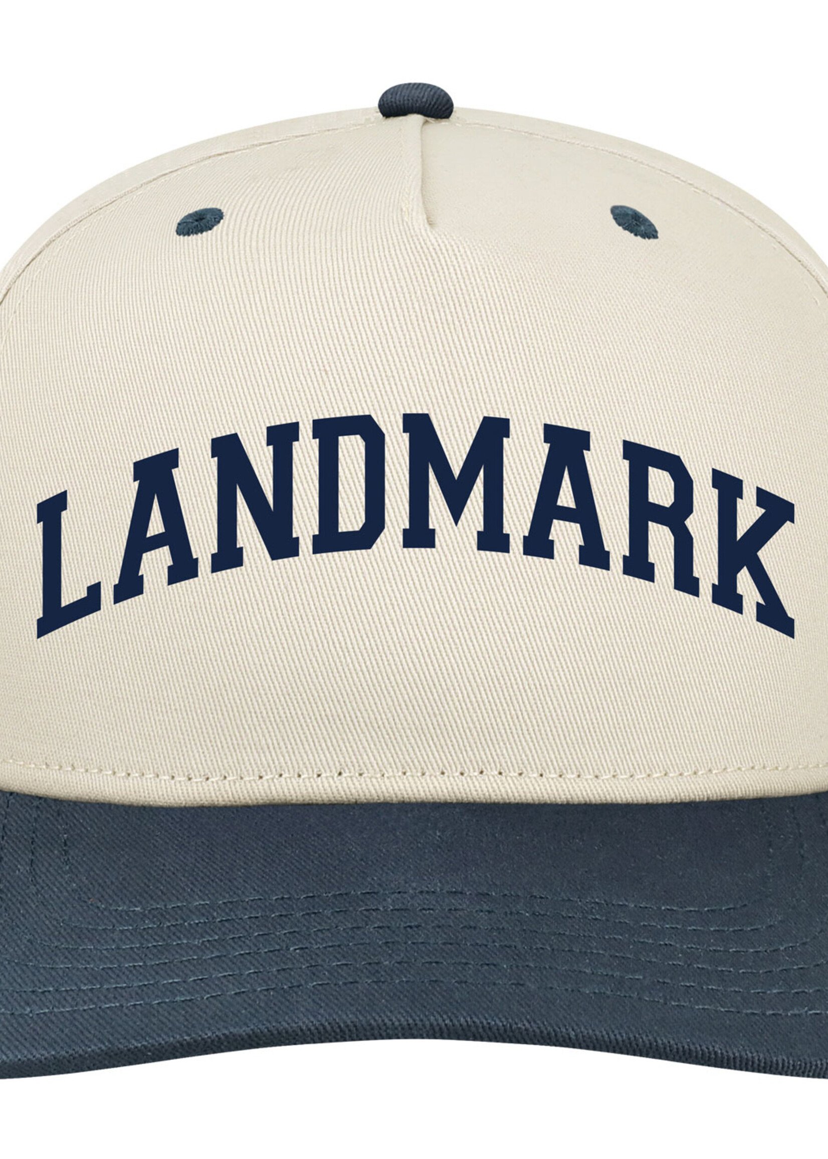 HERITAGE TWILL ADJUSTABLE HAT IN STONE/NAVY