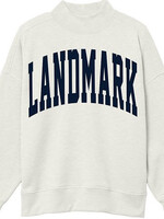 LADIES L2 DIANA MOCK NECK  W/NAVY APPLIQUE STITCHING