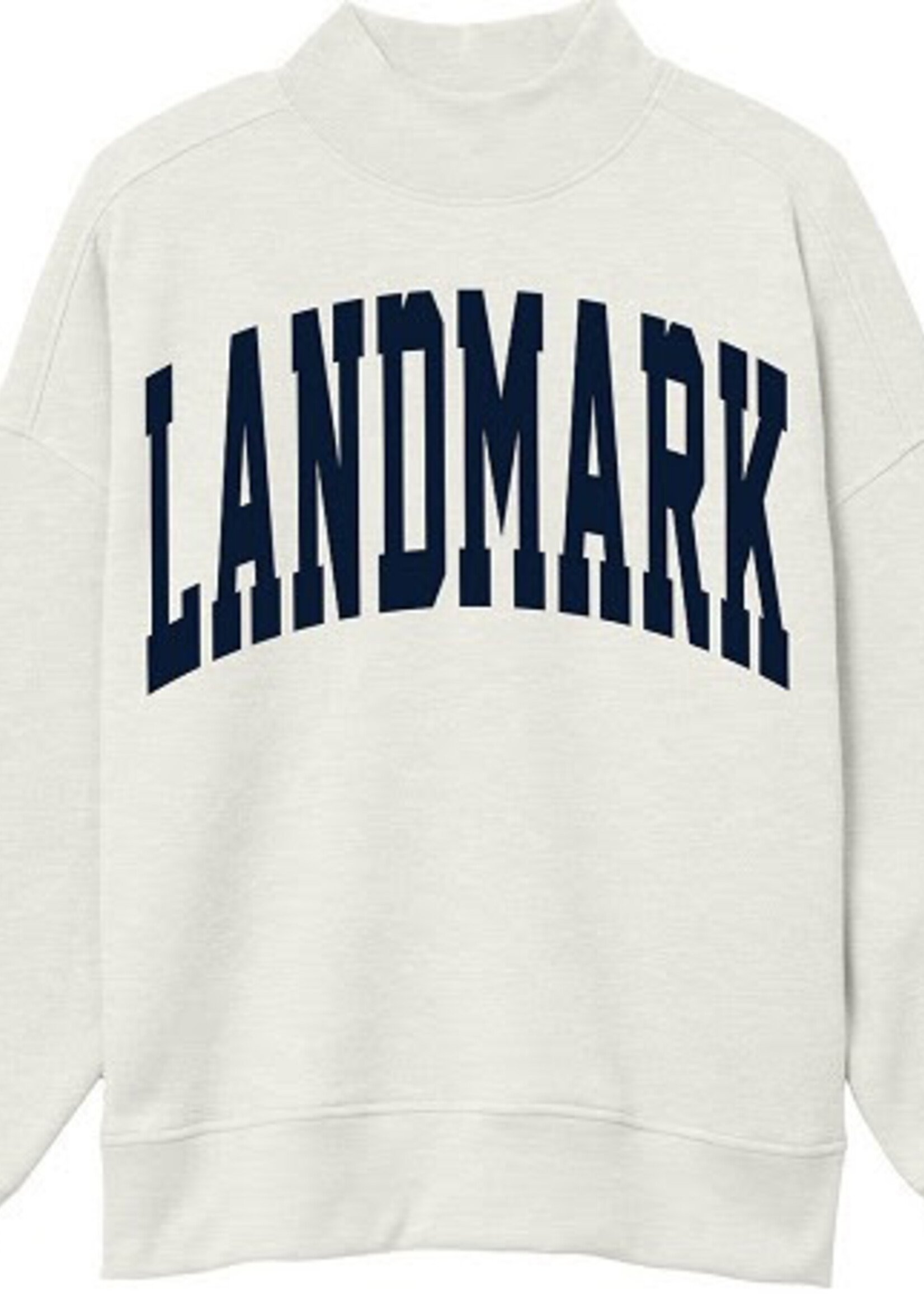 LADIES L2 DIANA MOCK NECK  W/NAVY APPLIQUE STITCHING