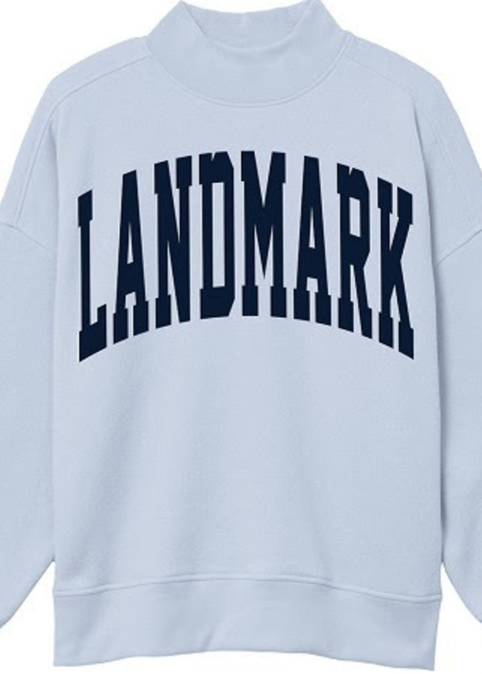 LADIES L2 DIANA MOCK NECK  W/NAVY APPLIQUE STITCHING