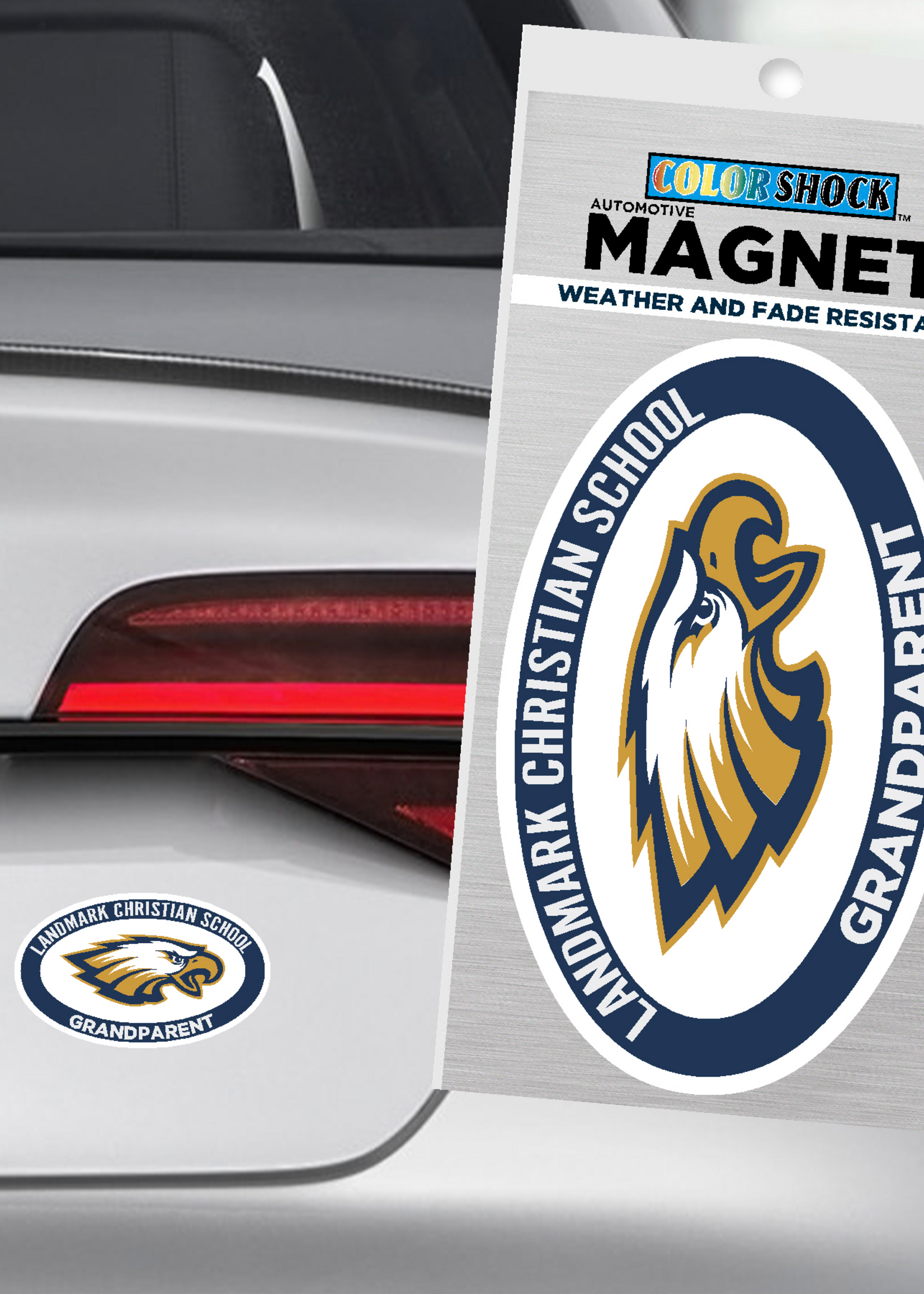 LANDMARK GRANDPARENT OVAL MAGNET WITH EAGLE HEAD