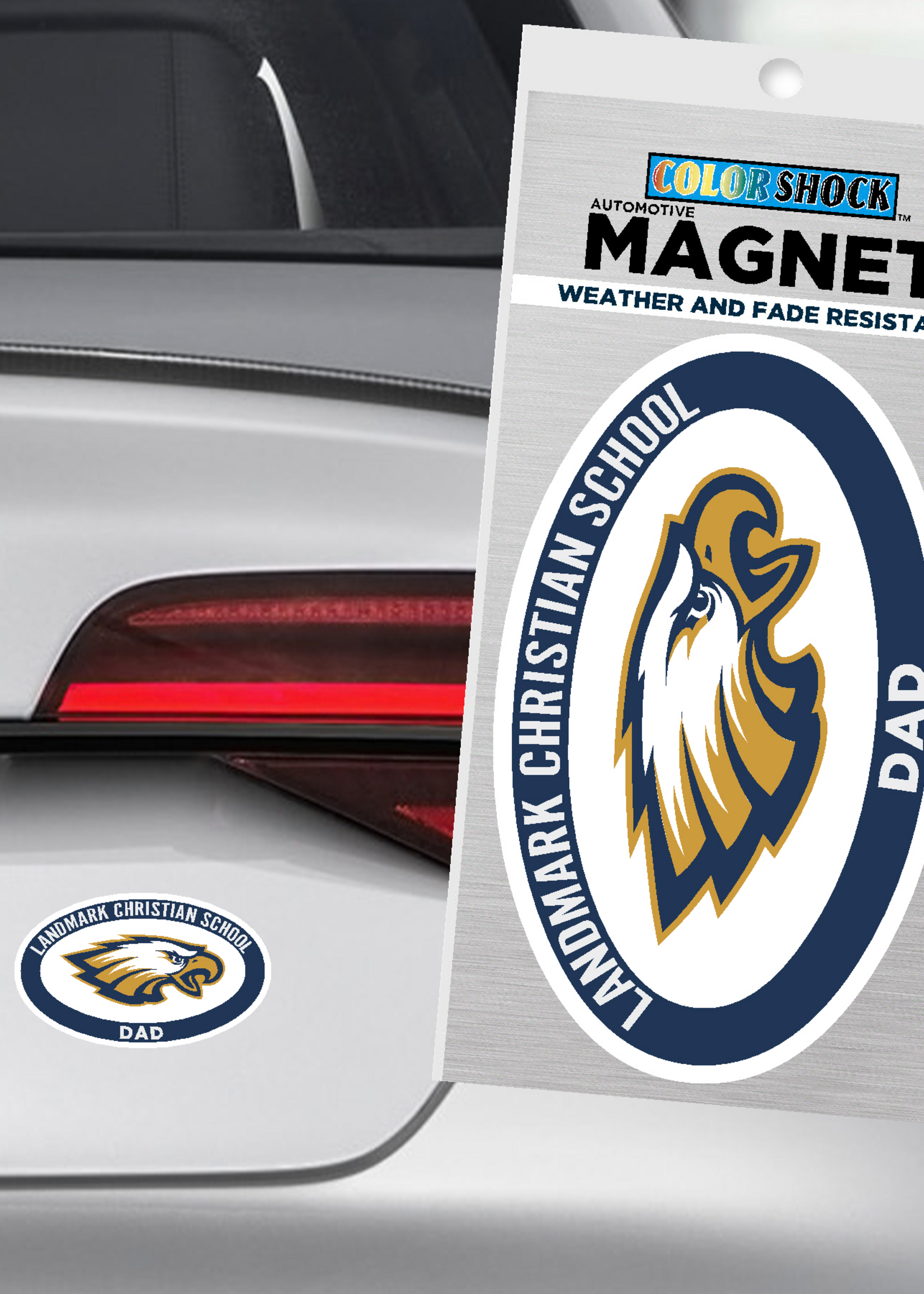 LANDMARK DAD OVAL MAGNET WITH EAGLE HEAD