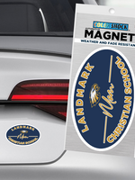 LANDMARK SCRIPT MOM  OVAL MAGNET
