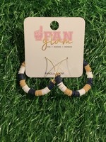 ROOKIE HOOPS WITH GOLD ACCENT NAVY/GOLD/WHITE CLAY DISCS
