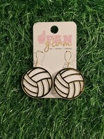 VOLLEYBALL DANGLE WHITE AND GOLD