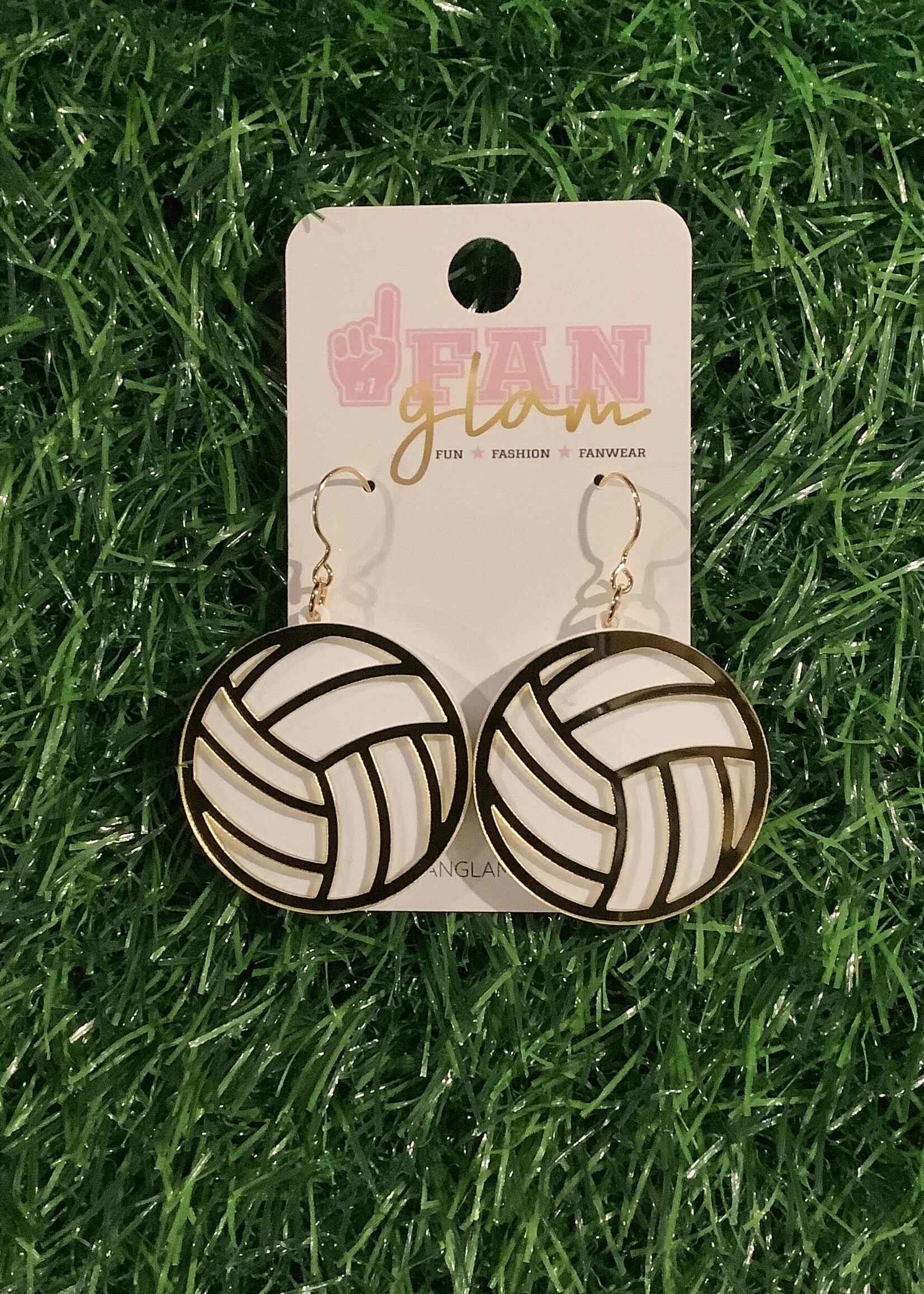 VOLLEYBALL DANGLE WHITE AND GOLD