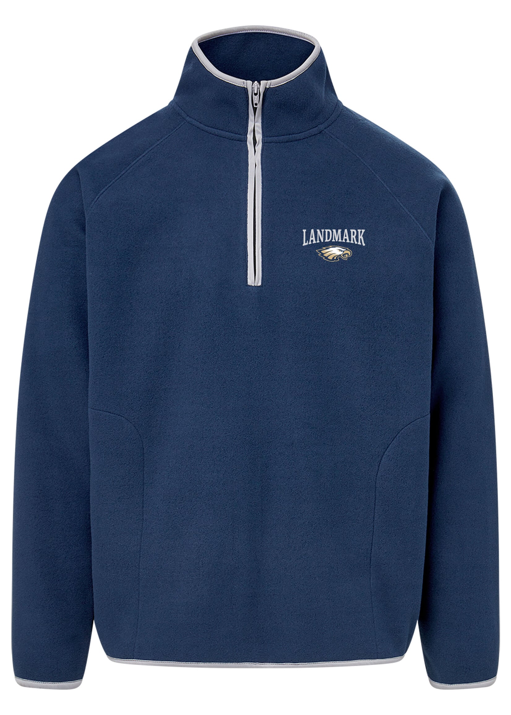 Whisper Fleece Quarter Zip W/Pockets in Navy