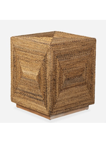 Soren Braided Seagrass Cube Side Table - 20"
