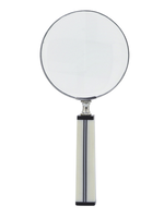 Lined Magnifying Glass-Black/White 4"
