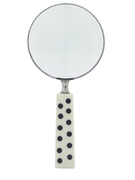 Dotted Magnifying Glass-Black/White 4"