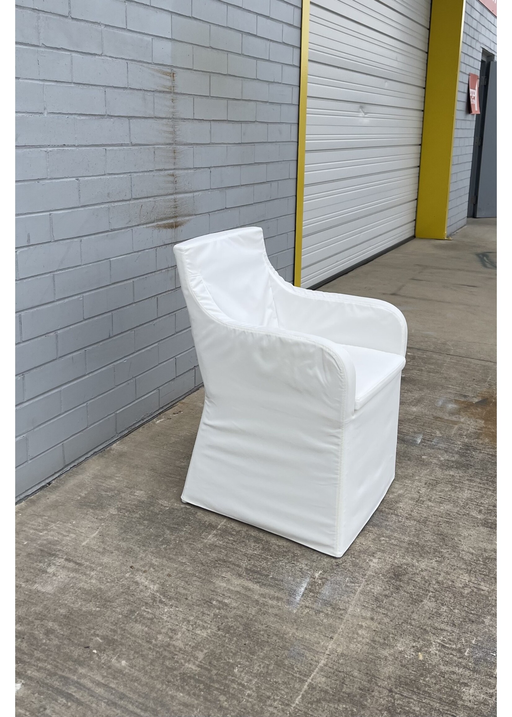 Biana Outdoor Slipcovered Chair-White