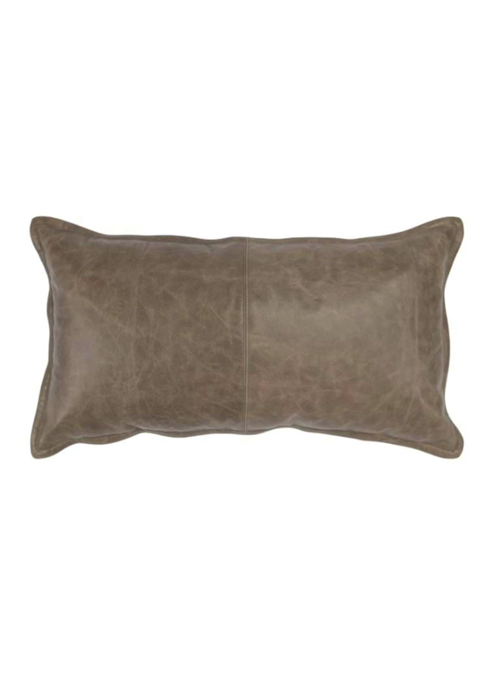 SLD Leather Sandstorm Pillow-Taupe-Bolster
