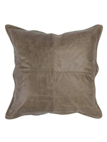 SLD Leather Sandstorm Pillow-Taupe