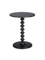 Contemporary Turned Side Table-Black - 18.11"