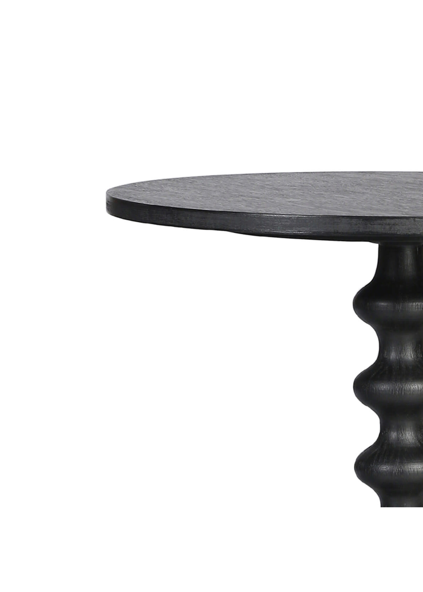 Contemporary Turned Side Table-Black - 18.11"
