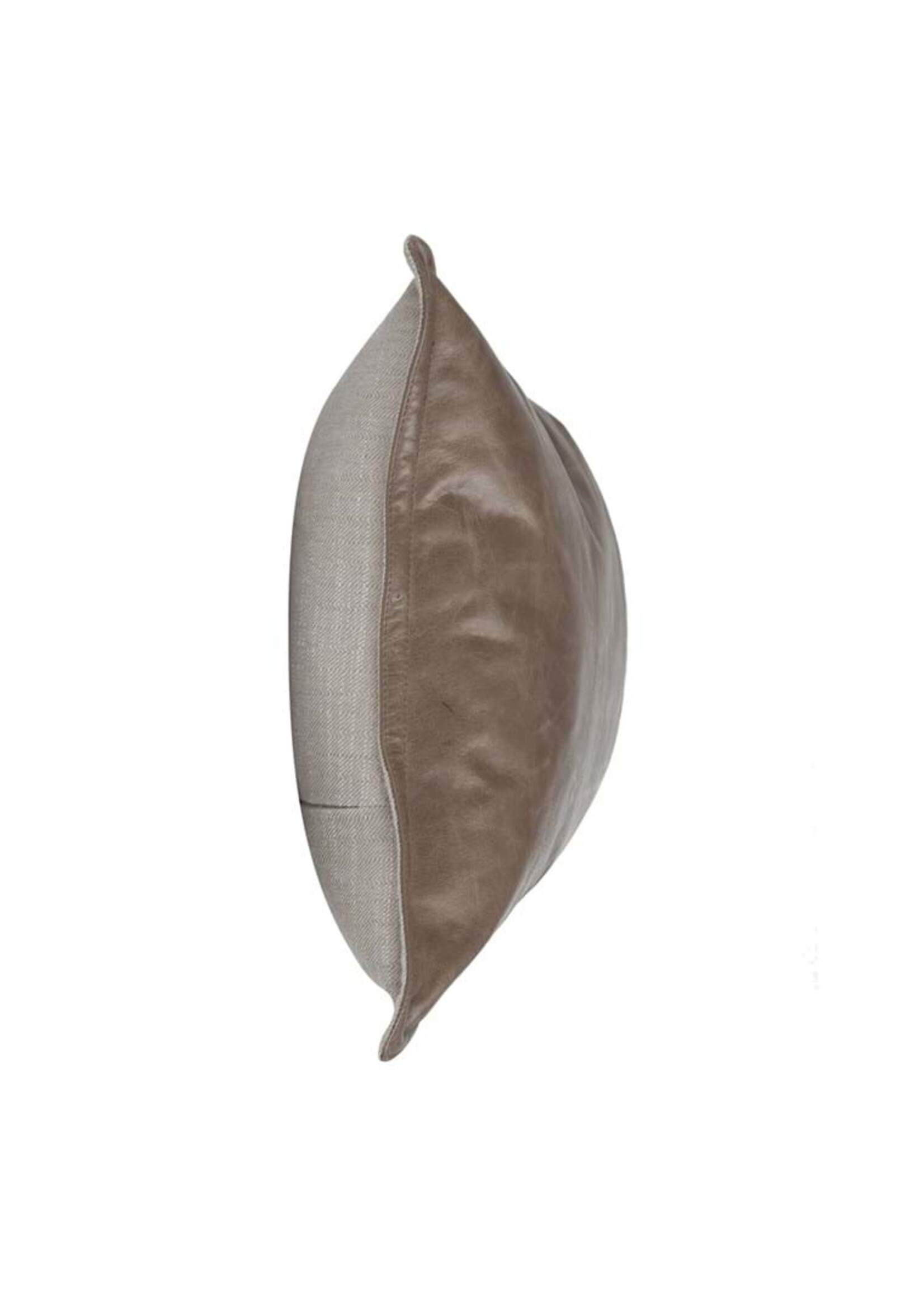 SLD Leather Sandstorm Pillow-Taupe-Bolster