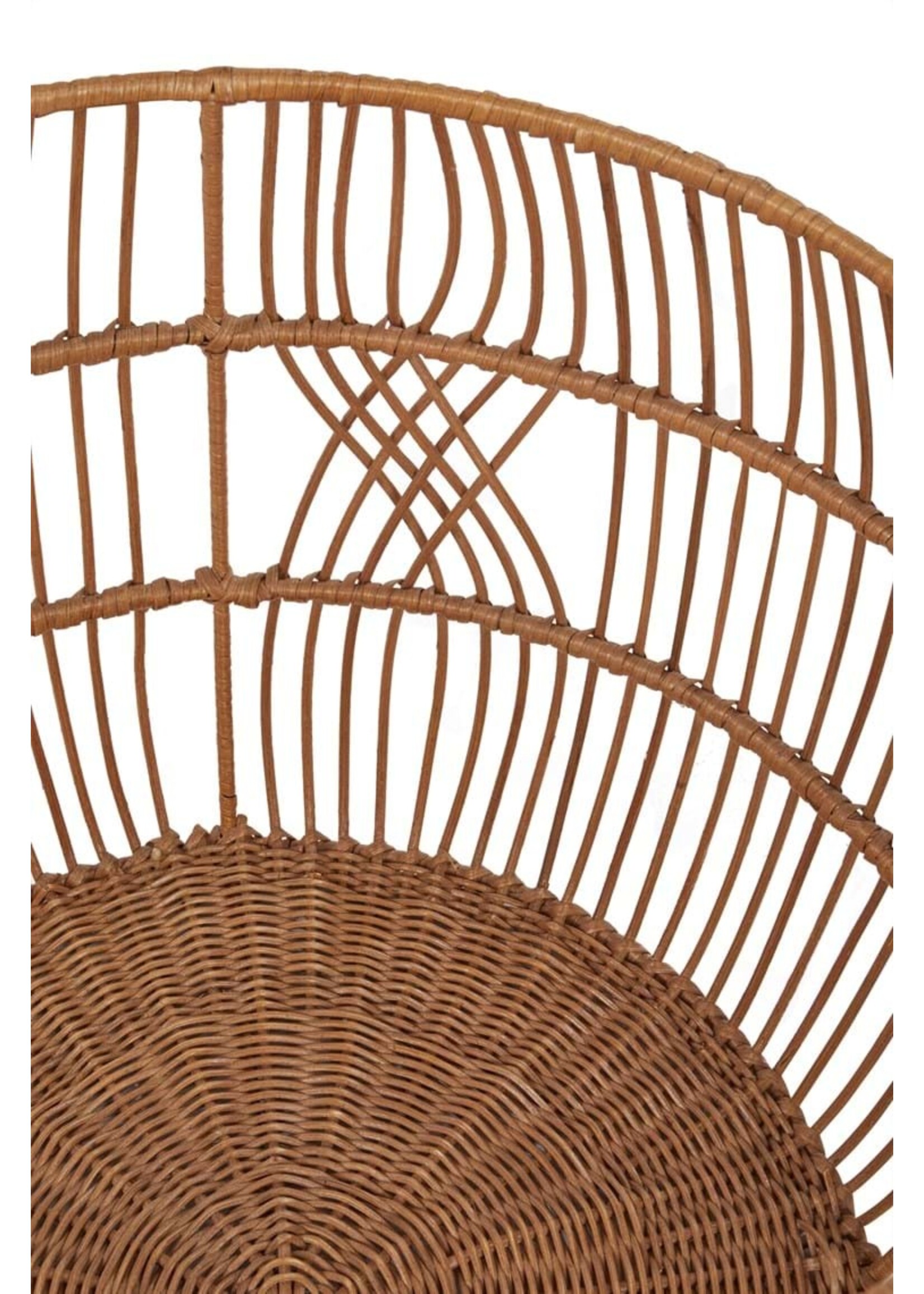 Rattan Iron-Light Natural Basket-Large