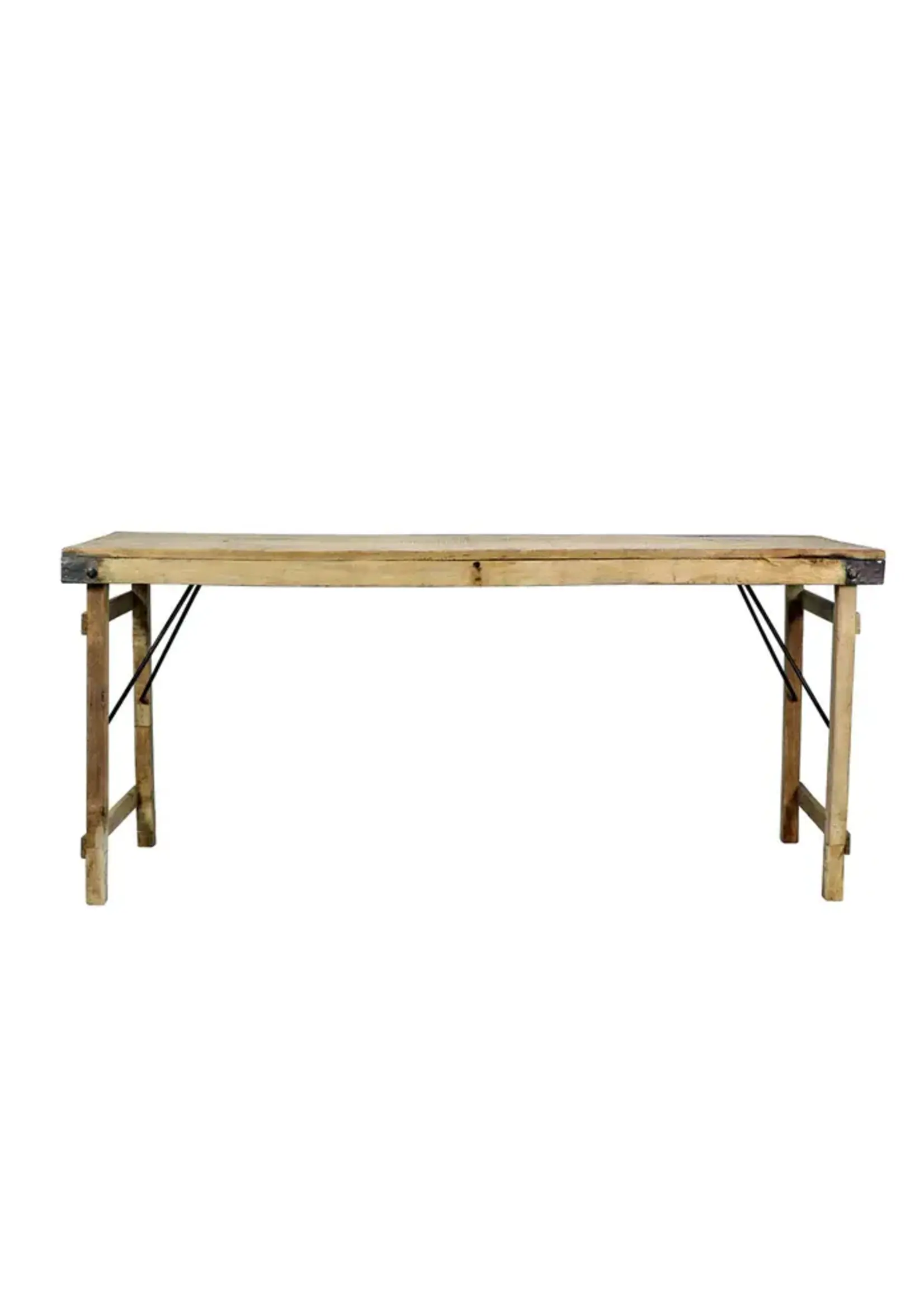 Wood Wedding Table Large-Bleached 69"W