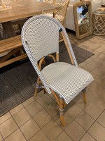 Maison Bistro Side Chair-White/Blue 19x21x35.5