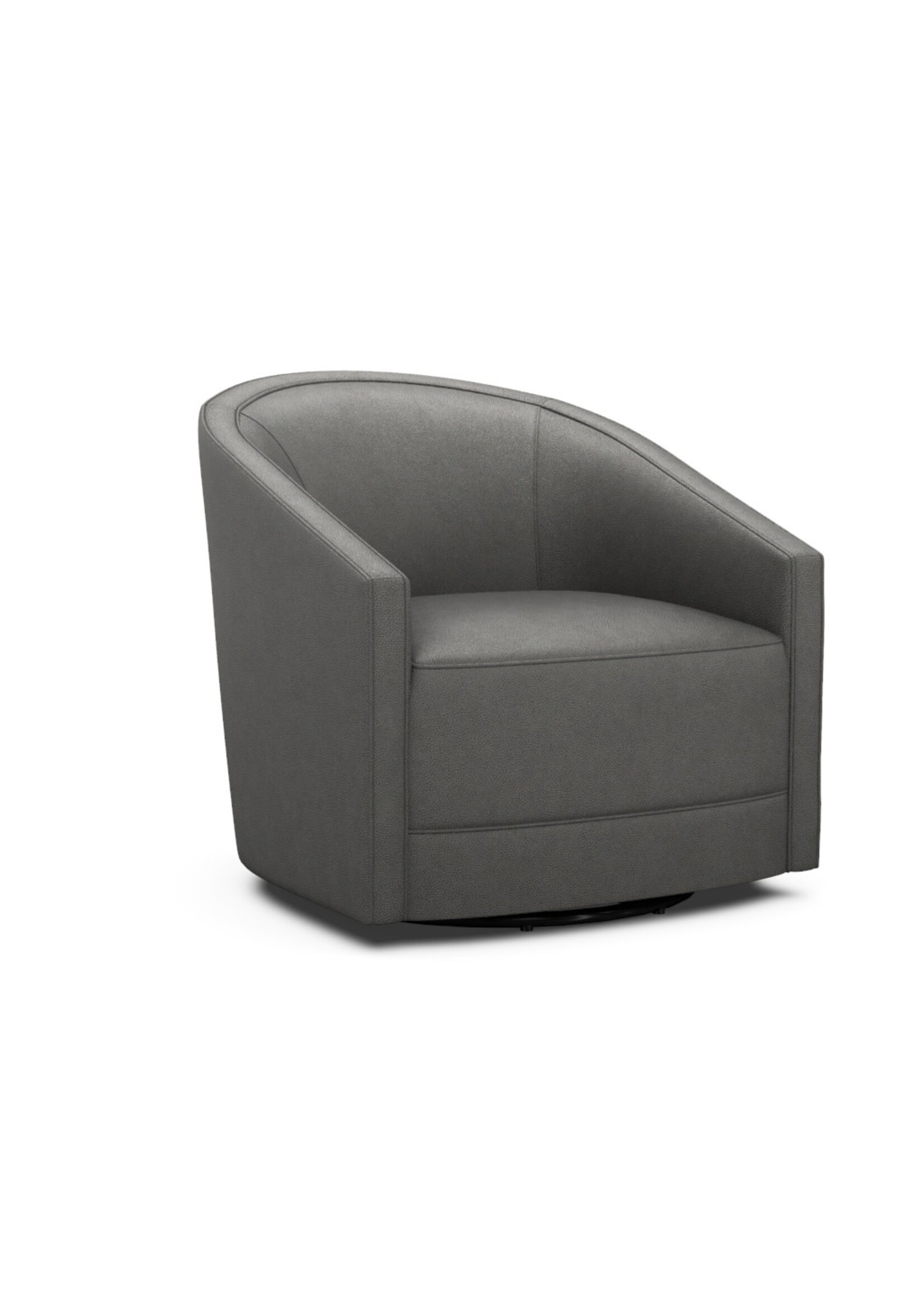 Aguilar Accent Chair-Swivel-Landscape Leather-Frozen Valley