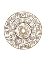Wicker Round Wall Accent-Brown 36"