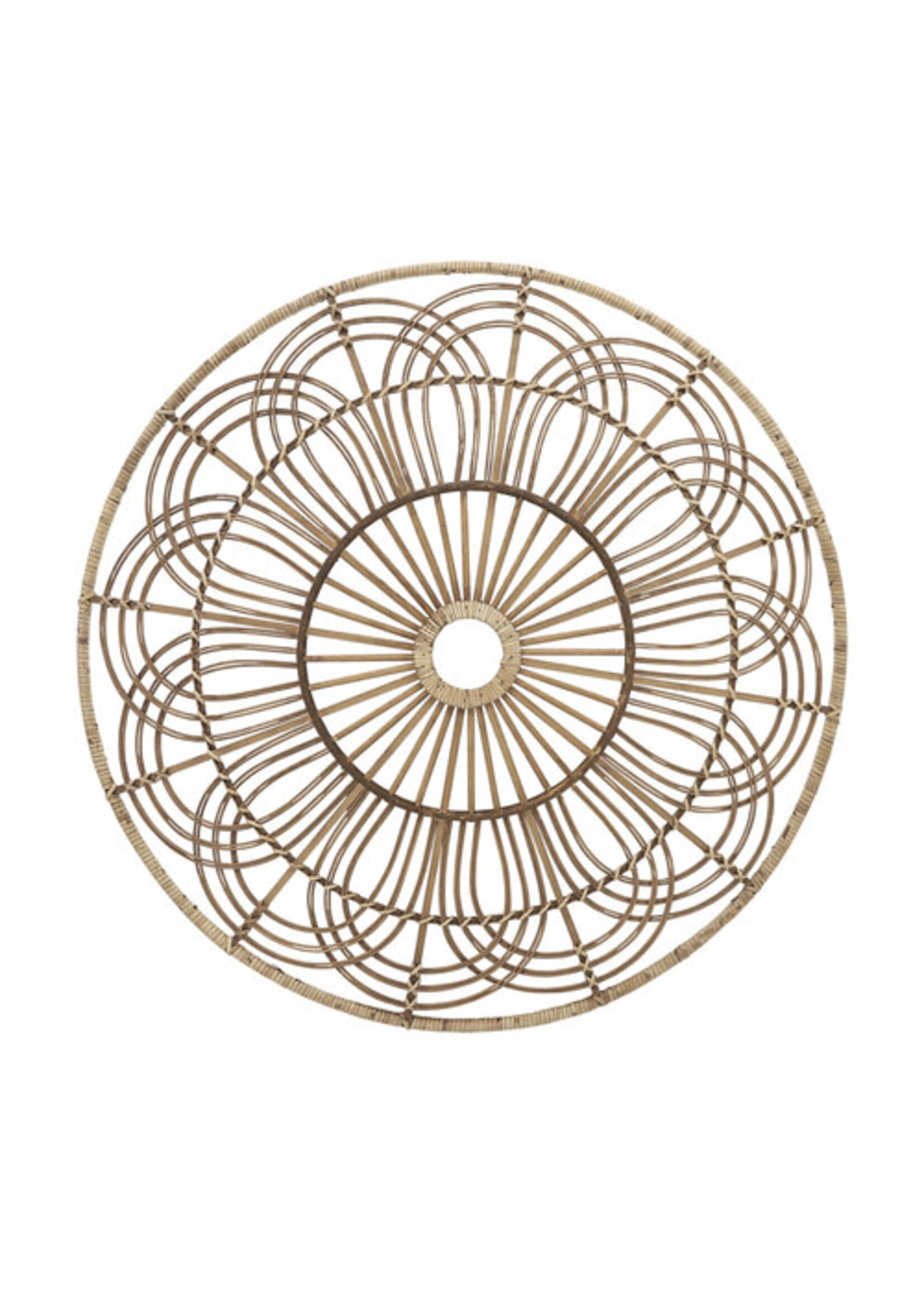 Wicker Round Wall Accent-Brown 36"